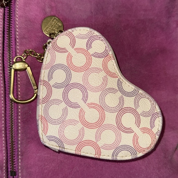 Coach Handbags - COACH HEART COIN POUCH AND BAG CLIP
